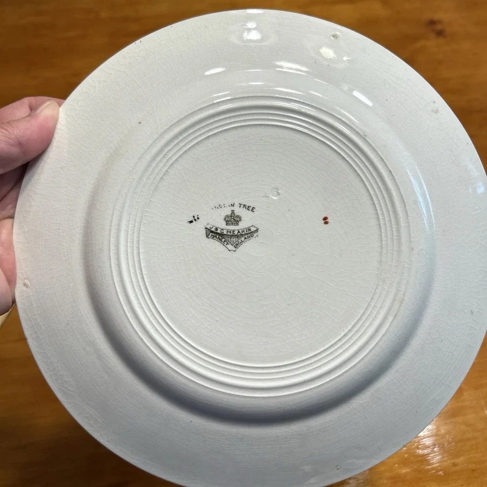 J&G Meakin Indian Tree Bread Plate Vintage Hanley England Ironstone 6.25